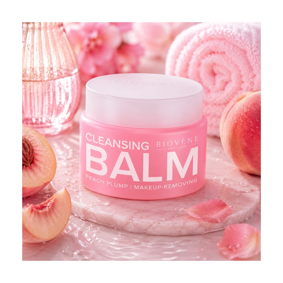 🍑 Baume Démaquillant Peach Plump Silky Soft – Biovène Barcelona – 100 ml